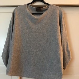 Kerisma Grey Boatneck Knit Lightweight Sweater w/ 3/4 Dolman Sleeve M/L